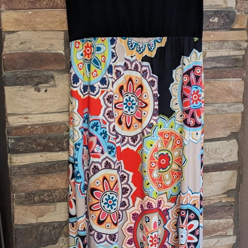 Colorful Mandala Maxi Dress - Picture 2 of 7
